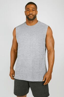 DSG Men's Movement Muscle Sleeveless Jersey Grey Tank Top XL